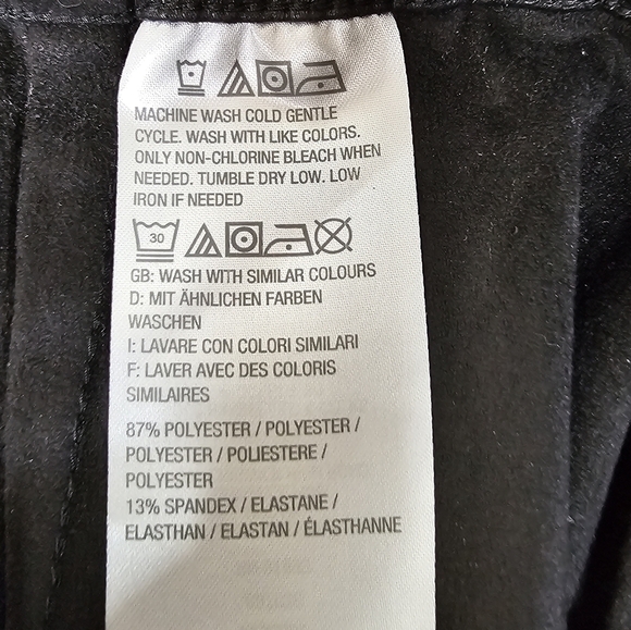 Du Jour Black Distressed Faux Suede Leggings - Picture 6 of 6